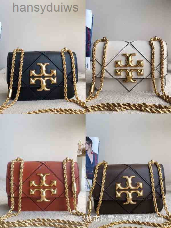 

Bags Designer Luxury T0ryss 2022 Small Car Line Lingge Square Bag Cowhide Single Shoulder Messenger RCRF, Black