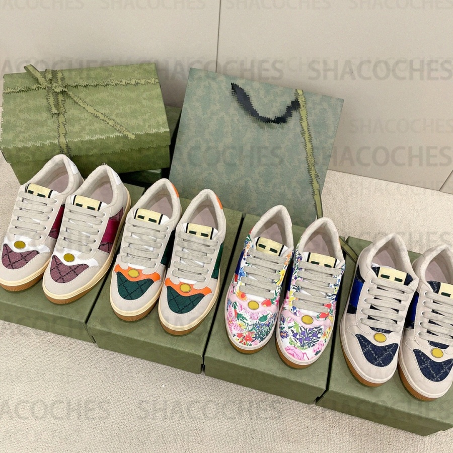 

Top quality Italy screener dirty Designer OG Casual Shoes Canvas Sneakers Luxurys Classic Blue Red Stripe Rubber Leather Distressed Men Womens Outdoor Sneake Q0sZ#