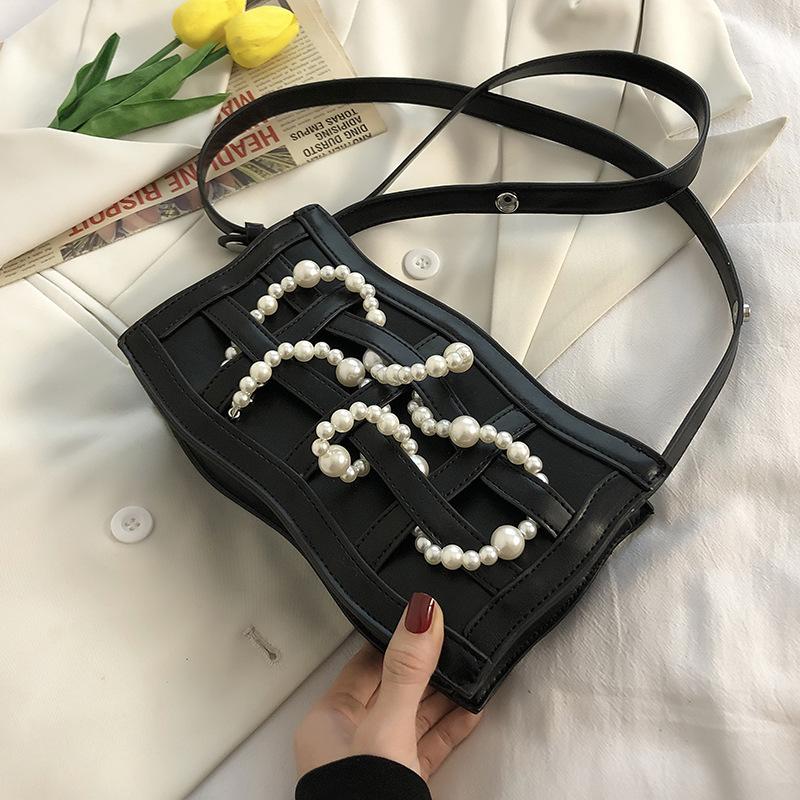 

Evening Bags Design Fashion Weave Hollow Out Crossbody Bag For Women Trend Shopping Shoulder Female Luxury High Quality Small Square, Black