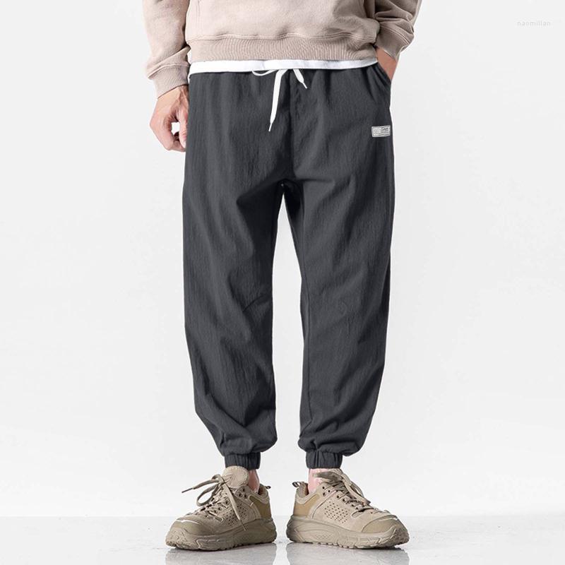 

Men's Pants Men Stretch Male Casual Soild Loose Cotton Linen Bloomers Mens Yoga Beam Wide Leg Harem PencilMen's Naom22, Army green