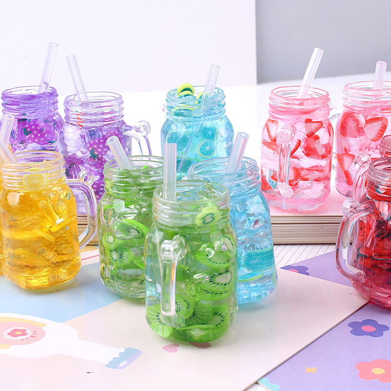 Artificial Fruit Bubble Tea Cup Plastic Mini Boba Cups Craft Tools Transparent Cup Ice Cream Cup Decor Charms 1221434-image-763347017