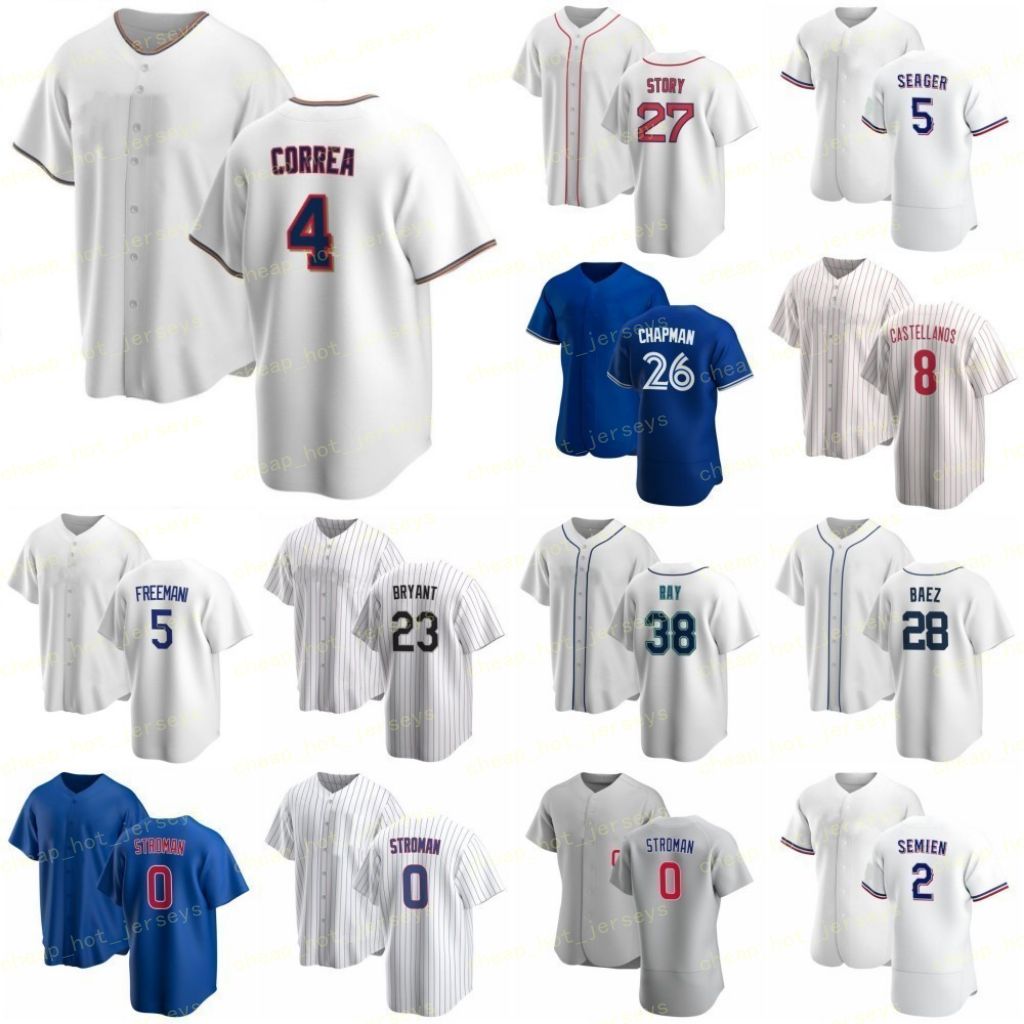 

4 Carlos Correa Jersey Freddie Freeman 8 Nick Castellanos Baseball Kyle Schwarber Max Scherzer Trevor Story 28 Javier Baez Anthony Rizzo Marcus Semien 23 Kris Bryant, Men