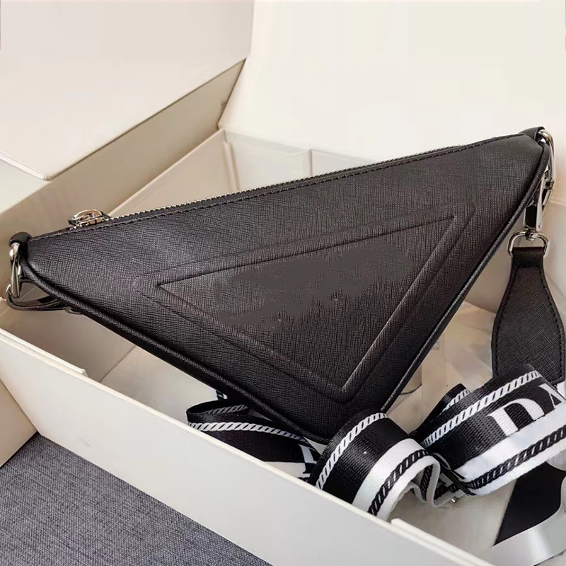 

Design Triangle Messenger Bag Retro Solid Color Embossed Letter Leather Ladies New Fashion Multifunctional Large Capacity Shoulder Bag, White