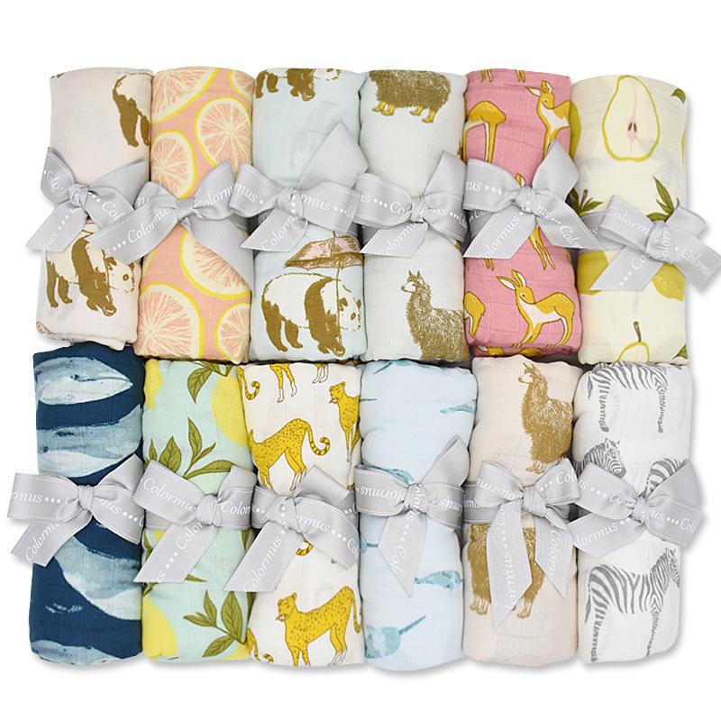 

Blankets & Swaddling Infant Organic Cotton Baby Blanket Muslin Bamboo Born Swaddles Soft Wrap Sleepsack Stroller Cover 120 120cmBlankets, Grapefruit