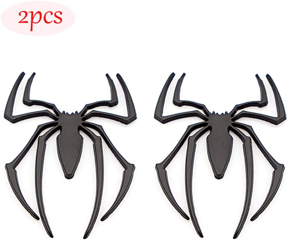 

2pcs 3D Spider Emblem Car 3d Logo Metal Chrome Spider Badges Sticker, 2.3" x 3