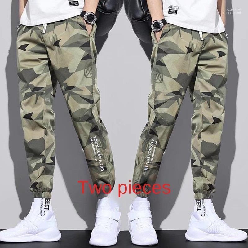

Men's Pants Camouflage Ice Silk Overalls Men's Summer Thin Sports Ninth Trendy Spring And Autumn Ankle-Tied Casual Long MenMen's Heat22, Q2
