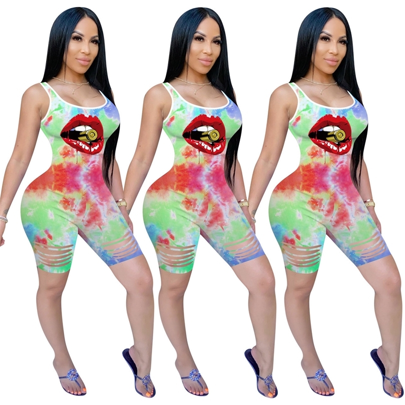 

2020 Summer New Jumpsuit European and American Women  Strap Printed Tight Burnt Floral Jumpsuit T200704, Multi