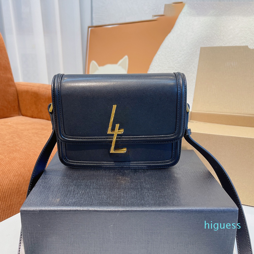 

Designer- Womens Flap Bags Solid Color Genuine Leather Straps Shouder Bag Golden hardware Card Holder Clutch Coin Purse 18*14cm, Customize