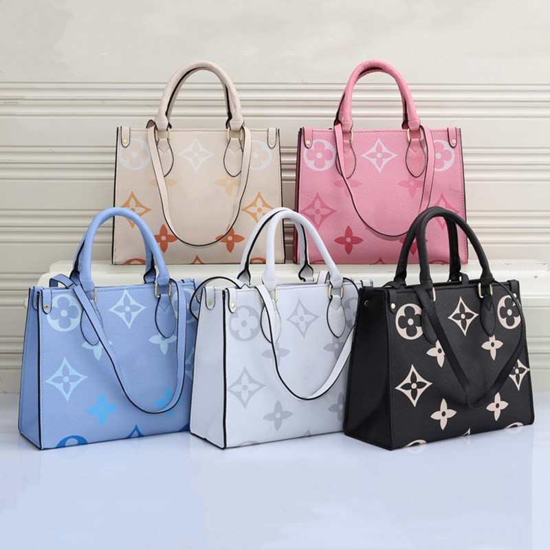 

luxurys designers bag womens ONTHEGO handbags purse flower tote ladies Casual PVC leather shoulder bags MICHAELS KOR MKS GG'SS LOUIS'SS VUTTON'SS LVss YSLSS 29033, 32x13x26cm