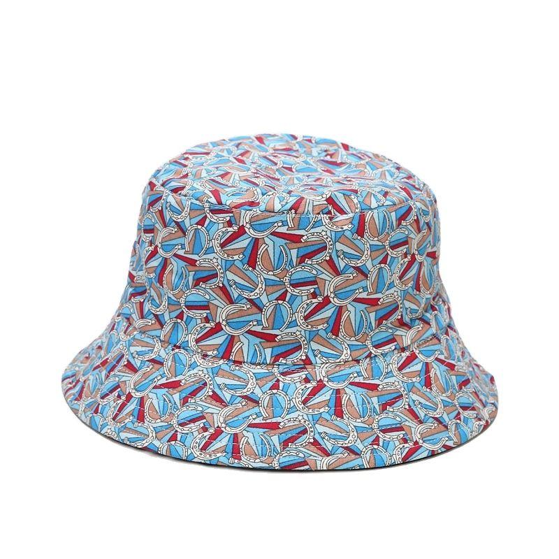 

Berets Cotton Geometry Print Bucket Hat Fisherman Outdoor Travel Sun Cap Hats For Men And Women 357, Style 4