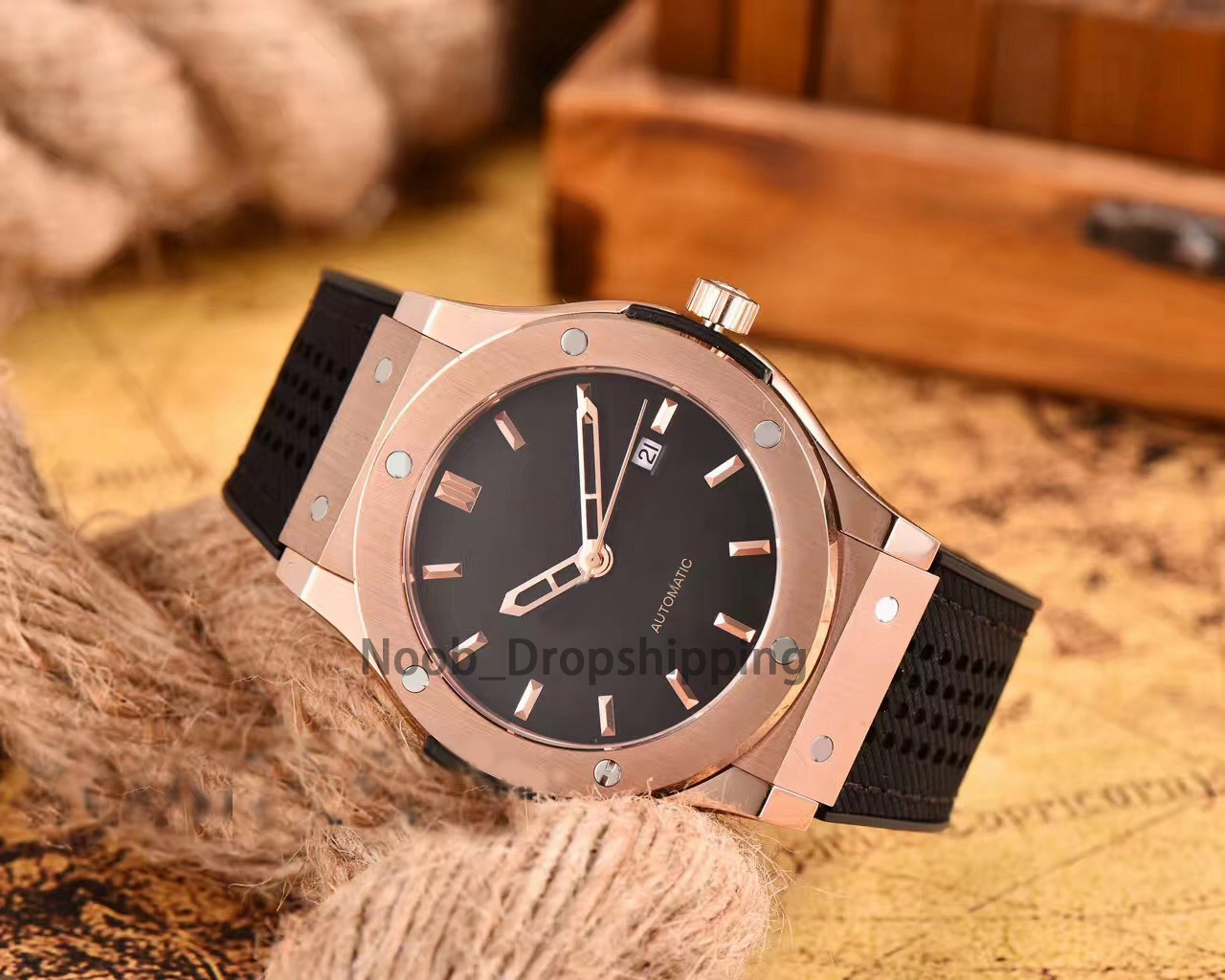 

Mens Automatic Mechanical Watches 38/42MM Rubber/Leather Strap Luminous Waterproof Sapphire Classic Business Wristwatches montre de luxe, Tool