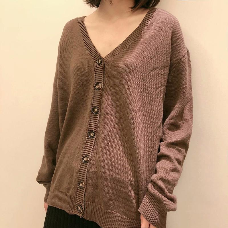 

Women's Knits & Tees UNUTH Girls Oversize Knitted Sweaters 2022 Fashion Ladies Vintage V Neck Cardigans Loose Women Streetwear Button Knitwe, Green
