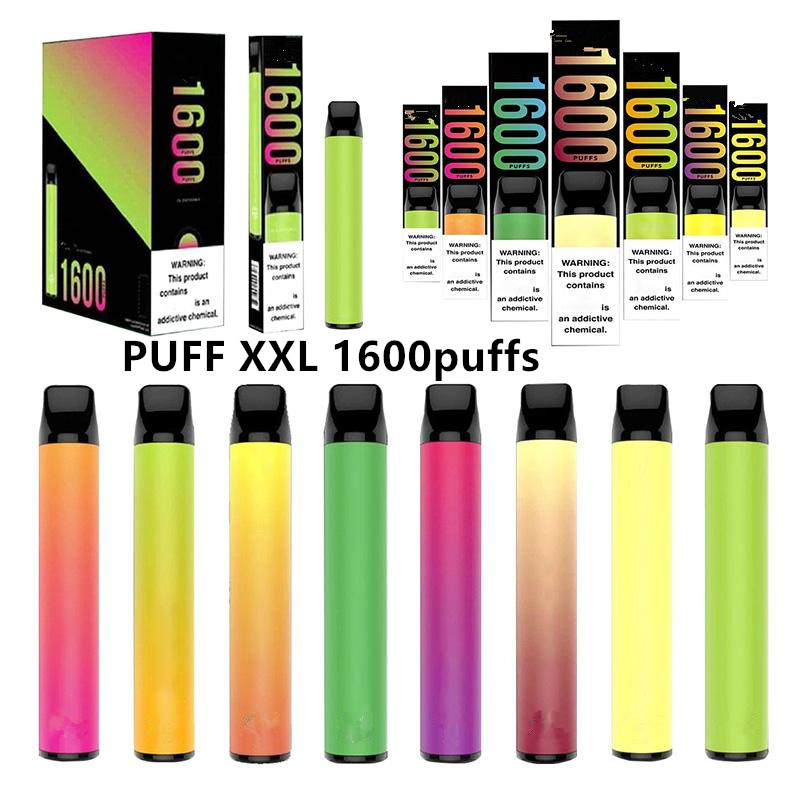 

Fast delivery 1600 Puffs Bar XXL electronic cigarettes Disposable Vapes pen Device 550mAh Battery 3.2ml Pre-Filled Vape Portable Vapor vs bang xxl esco bars elux