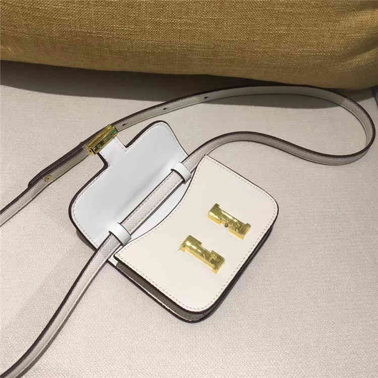 

Brand H Handbags 2022 new KKang waist single shoulder cross Mini Bag cowhide pig nose chain fashion trend 6QHN 1KGA, White