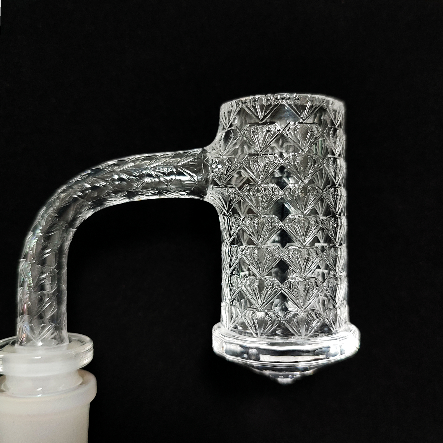 

Diamond Bottom Quartz Banger Full Weld Smoking Beveled Edge Point Faceted Engraved Dab Nail 10mm 14mm YAREONE Handmade 30mm Seamless Etched Banger for Glass Bong Rig