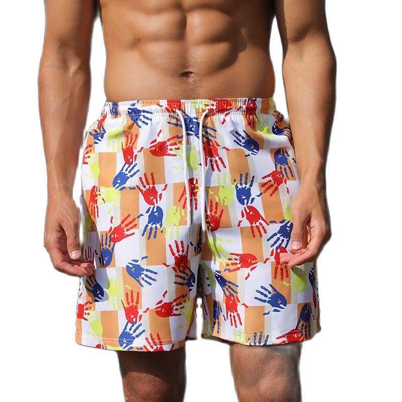 

Men' Shorts Men' Pocket Loose Printed Pants Fitness Running Quick Dry Summer Swimming Beach ShortsMen