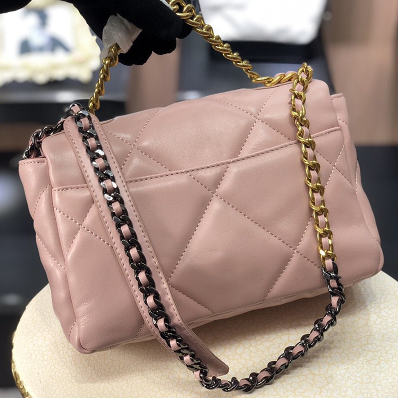 

High Quality Fashion Lingge Shoulder Bags Ladies Luxury Women Designer Bag Crossbody Handbags wallet Genuine Leather Women's Chain Bags 30CM Pink