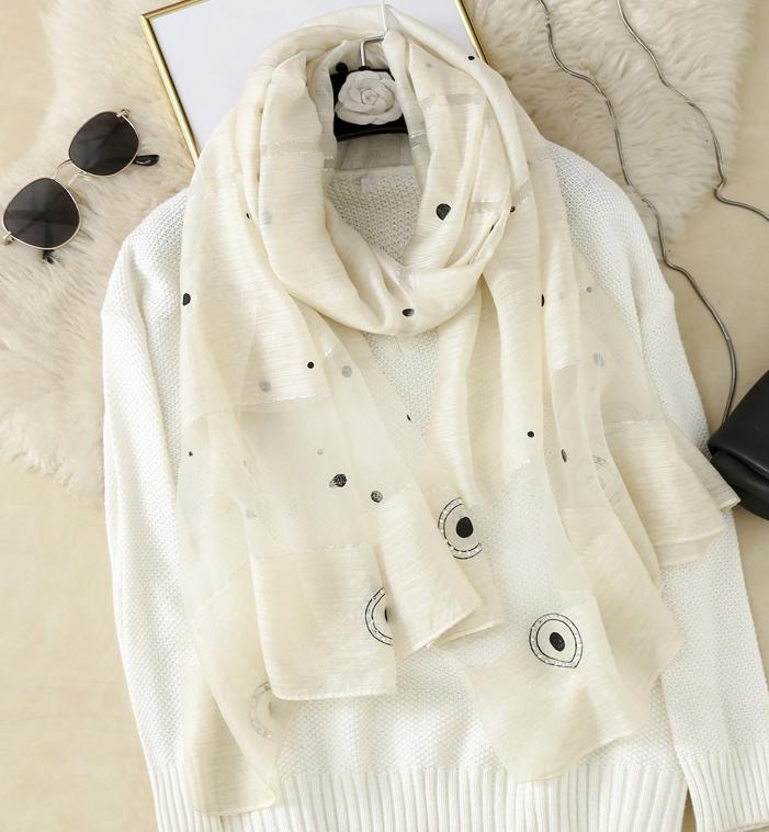 

Berets Fashion Print Viscose Shawl Scarf Women High Quality Printe Warm GRAY22, White