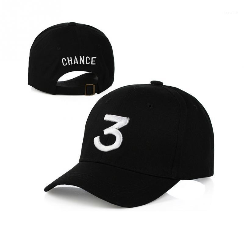 

Wholesale- Chance 3 Rapper Baseball Cap Letter Embroidery Snapback Caps Men Women Hip Hop Hat Street Fashion Gothic Gorro, Black