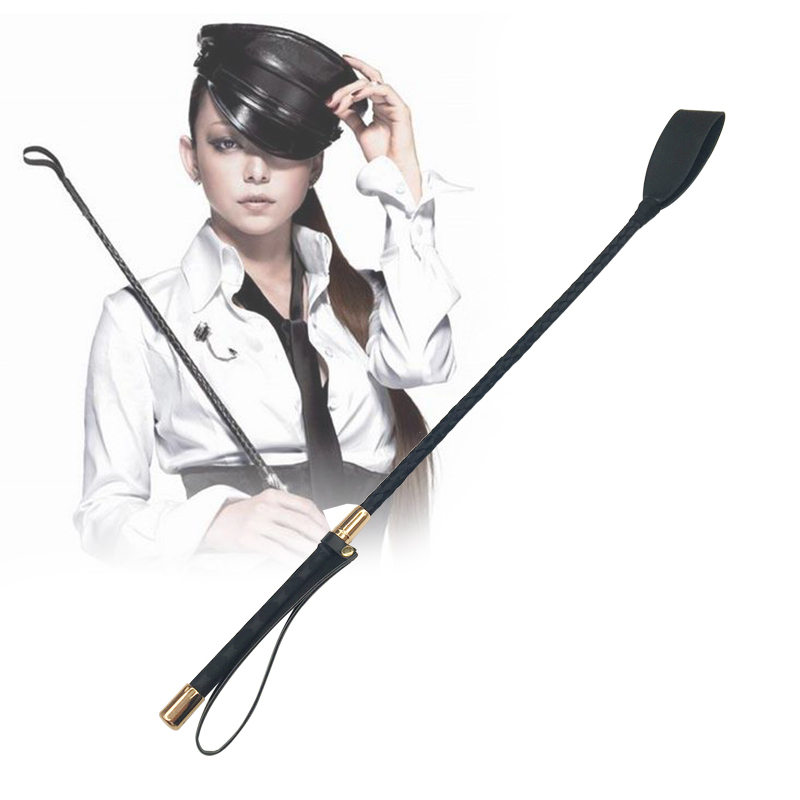 54 cm Spanking Pu Le cuir Bondage Whip avec manche à poignée épée Lash Flogger Horse Adult Games BDSM SLAVE SEXY TOYS POUR COMPAGNION