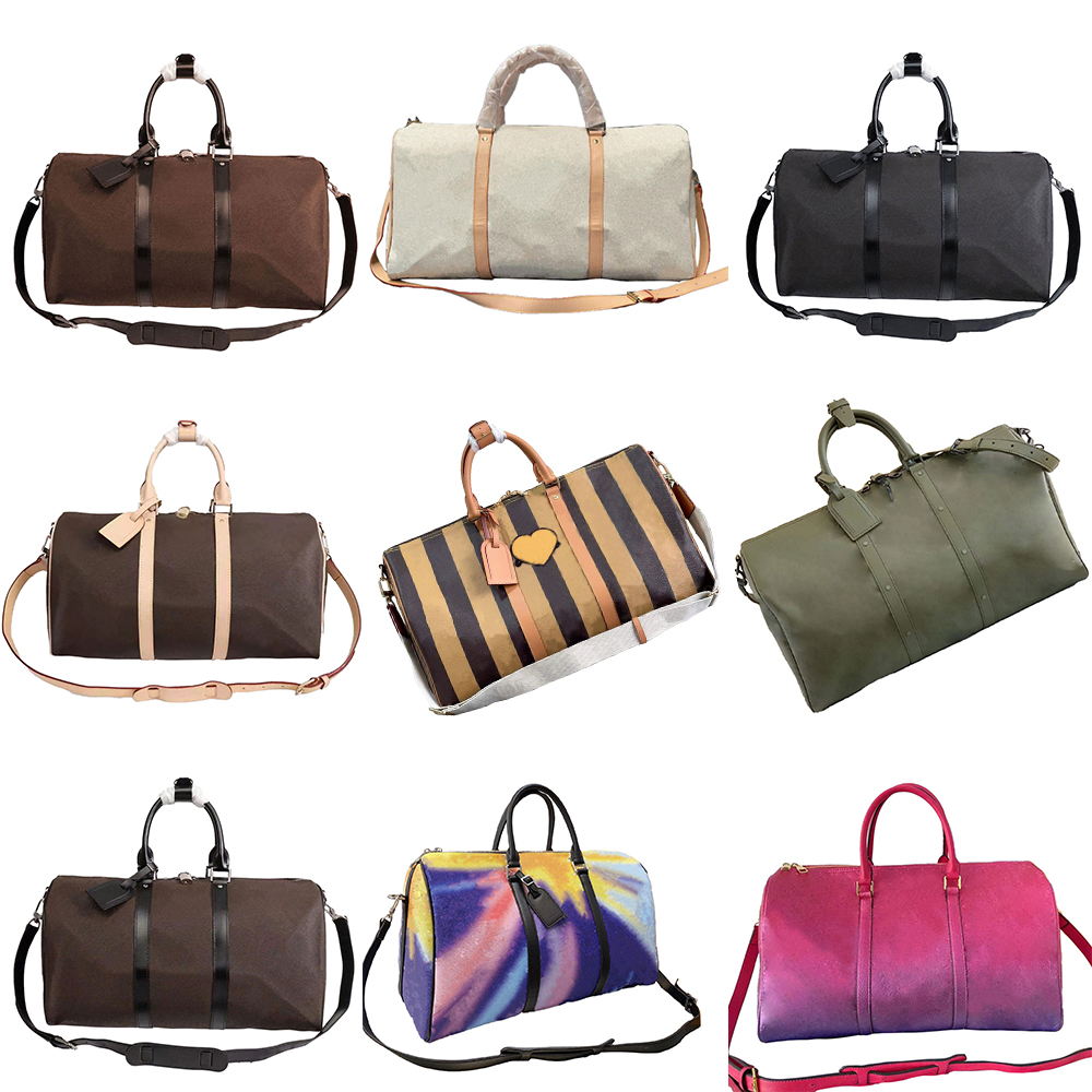 

2022 keepall bandouli re 45 keepall 55 duffle bag bandouliere travel luggage large capacity cowhide leather duffel shoulder bags Coated Canvas Double zip, Customize