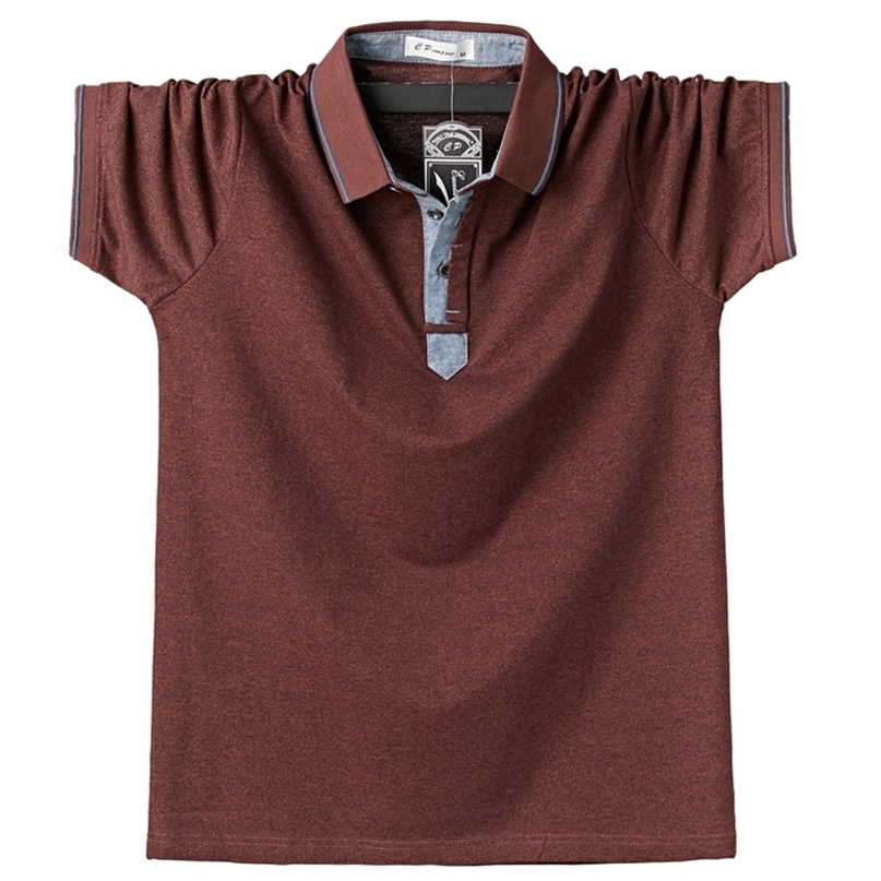 Summer Men Polo Shirt s Classic Solid s Cotton 6XL Large Size Casual Fashion Outwear Clothing Tops Tees 220606