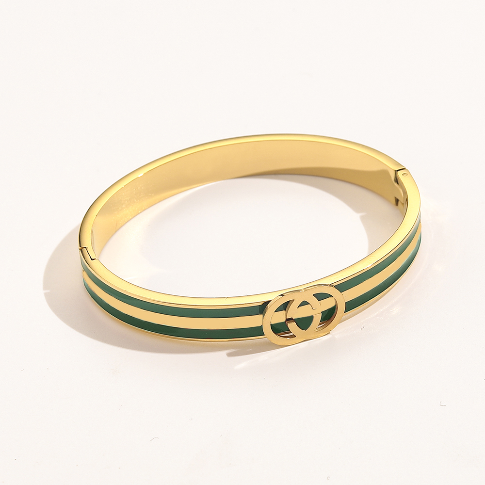

Brand Luxury Bangle New Style Bracelets Women Bangle Luxury Designer Letter Jewelry 18K Gold Plated Stainless steel Wedding Lovers Gift Bangles Wholesale ZG1443