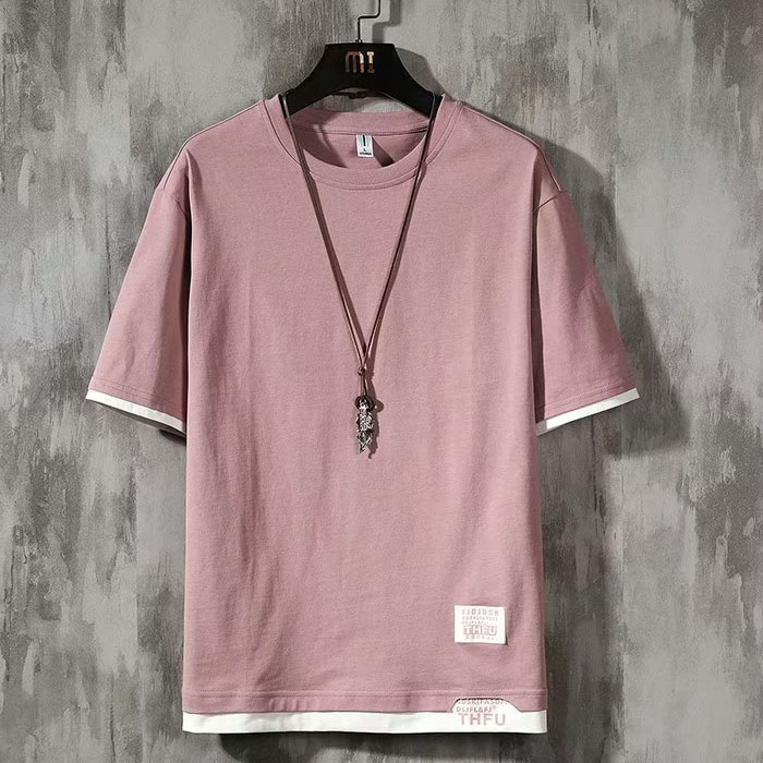 

Designer Summer Breathable Men T-shirt O-neck Mens Solid Color Short Sleeve Fashion Tshirts Tops Male Casual Hip Hop Streetwear, White