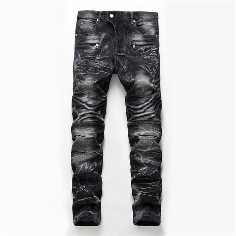 

Denim Designer For Men'S Bike Moto Jeans Stretch Straight OverSize 2838 40 42 Spring Sutumn Winter HIP HOP Punk Streetwear 201123, 6501 usa size b