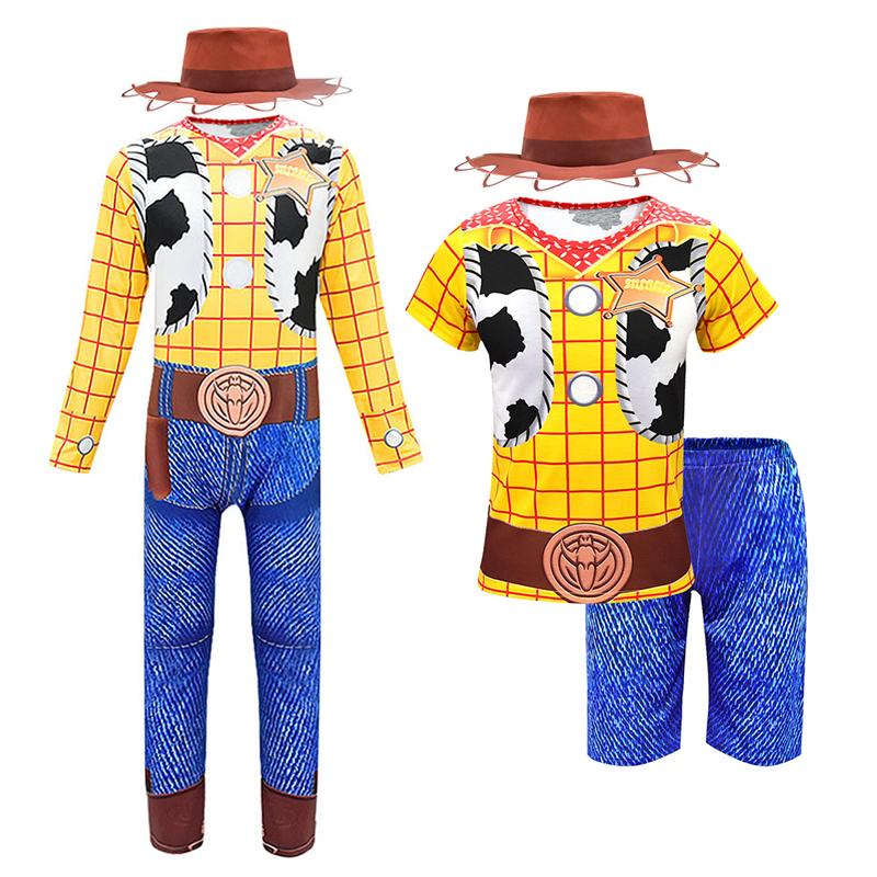 

Clothing Sets Children Halloween Girl Boys Cosplay Jumpsuit Cowboy Sheriff Woody Costume Jessie Dress 3D Print Suit