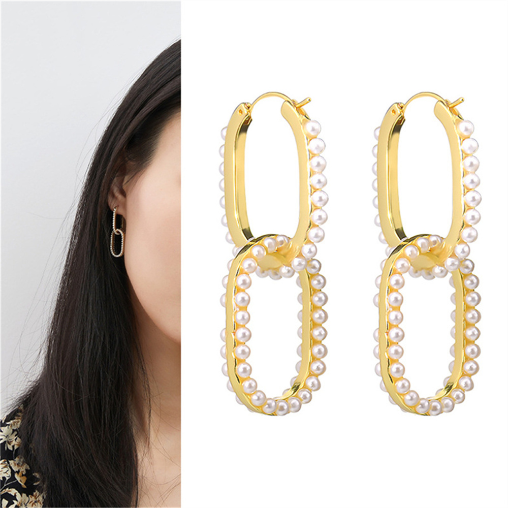2022 Bijoux pour femmes Designer Earres Perle Perle ovale exagéré tendance oreille charme de charme Holidy Cadeaux de luxe bijoux de haute qualit