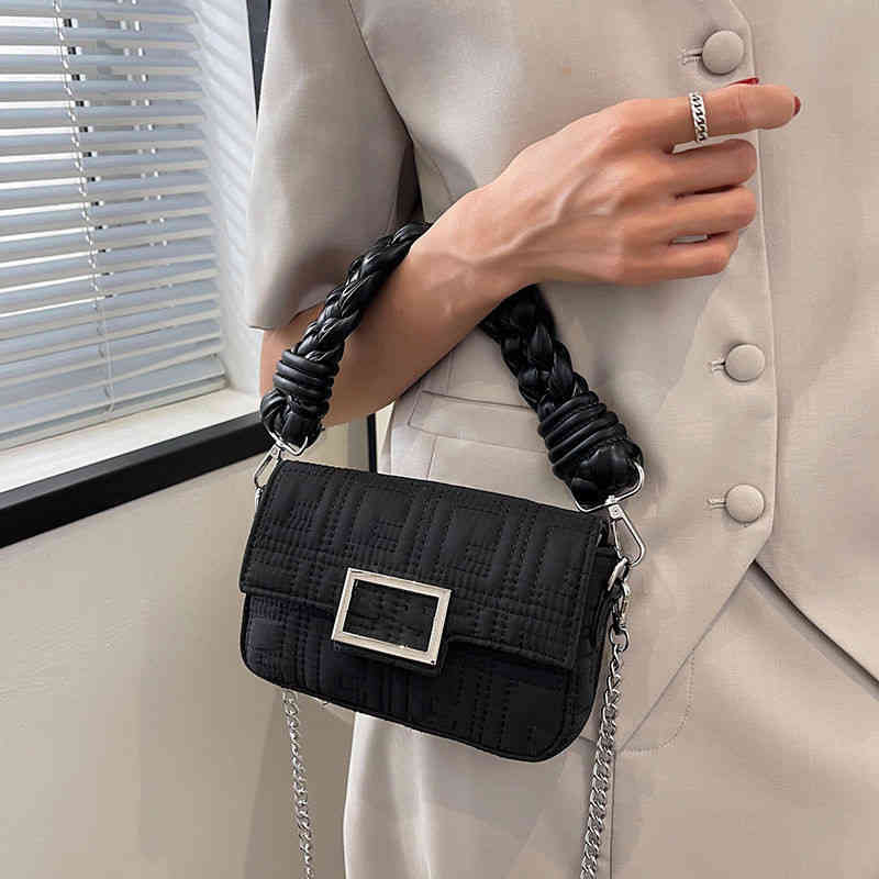 

Factory Direct Sale This Year's Popular Handbag Women's 2022 New Fashion Original Exquisite Hand Woven Shoulder Strap Single Msenger Bag Designer, Black