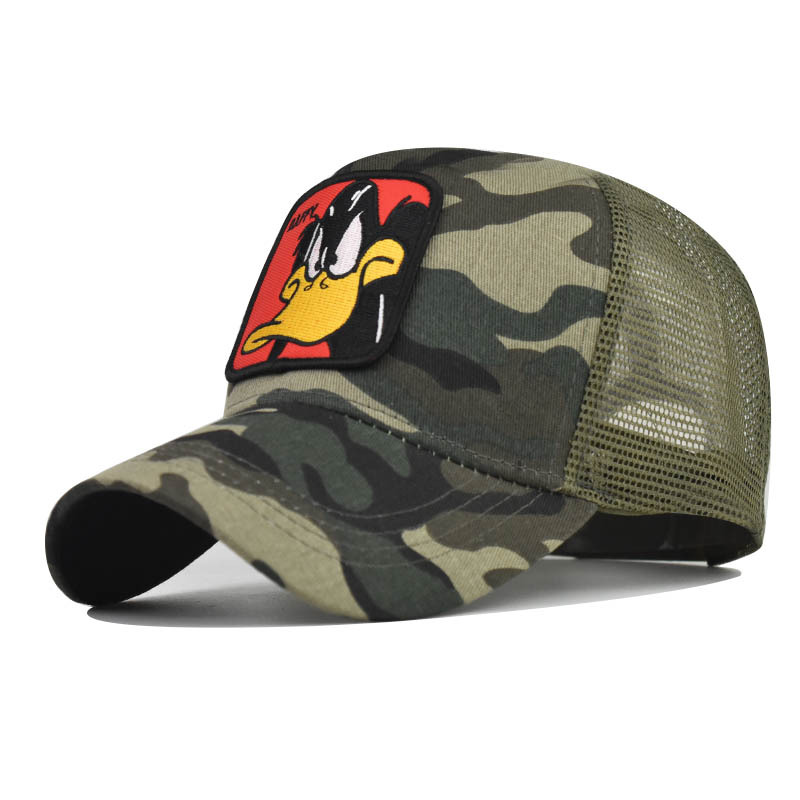 

Animal Embroidery Cartoon Mesh Hat Men and Women Baseball Cap Sunhat Hip Hop Peaked Cap Outdoor Sport Hats, #7