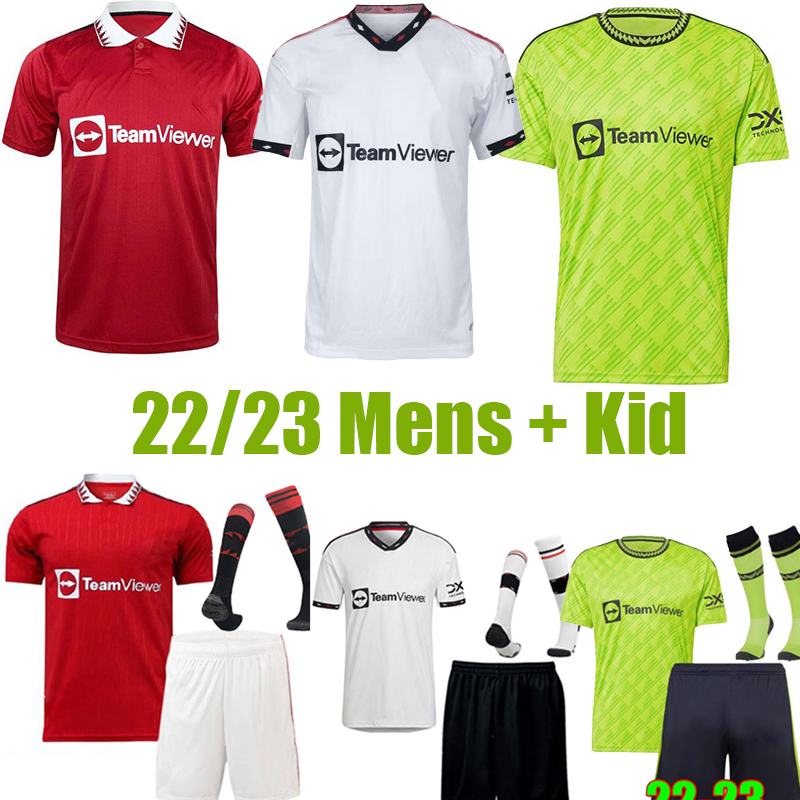 

SANCHO 22 23 Manchester soccer jersey RASHFORD SHAW POGBA 2022 2023 football shirt utd Home Away Third MARTIAL B. FERNANDES Mens Adult kids Tops Kits, Third kit