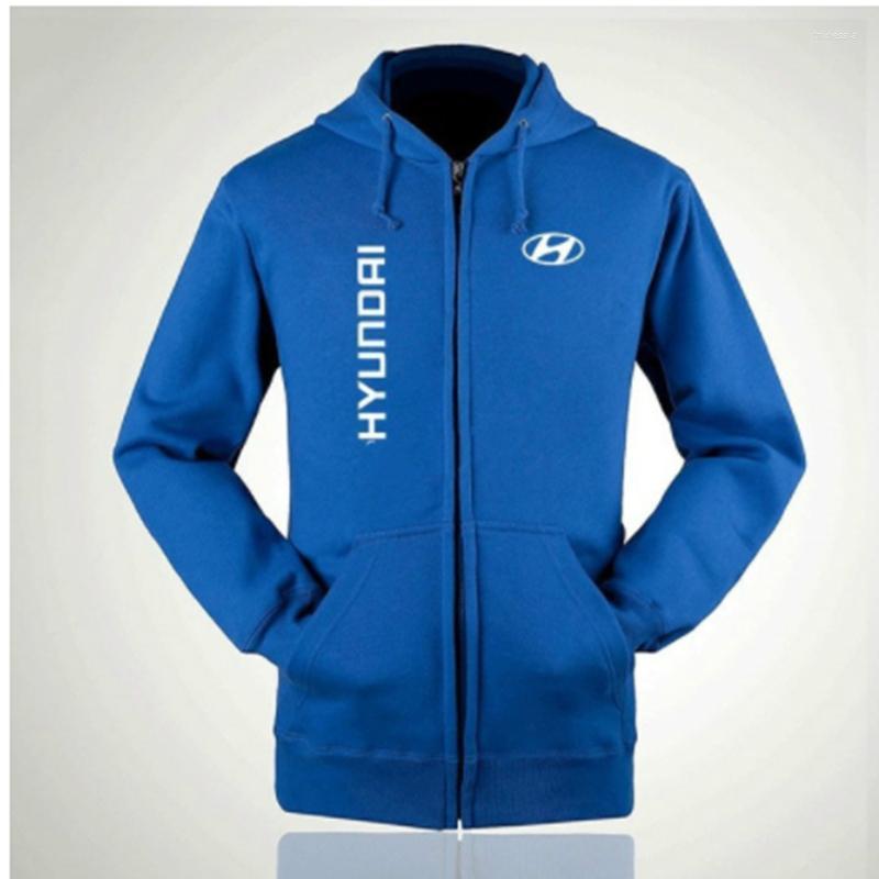 

Men' Hoodies & Sweatshirts Fashion HYUNDAI Logo Zipper Coat Custom 4S Shop Hoodie Jacket KMen' Trix22, Black