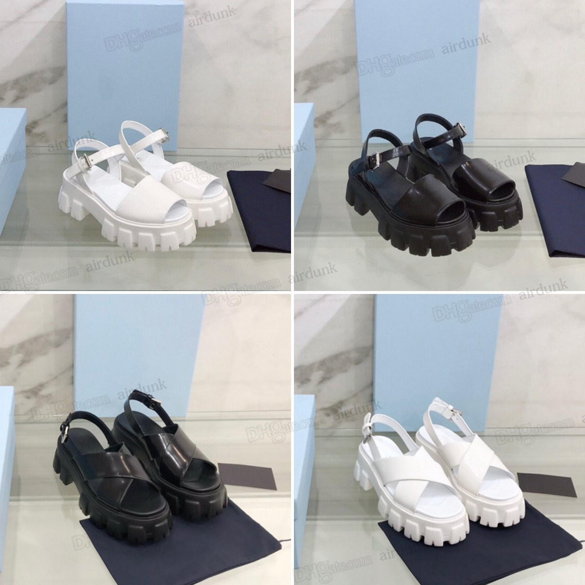 

Designer Woman Sandals Monolith Rubber Chunky Slippers Summer Buckle Strap Patent Leather Slides Wide Solid Pattern Canvas Nylon Strap Sports Platform Sandal 2022#, I need look other product