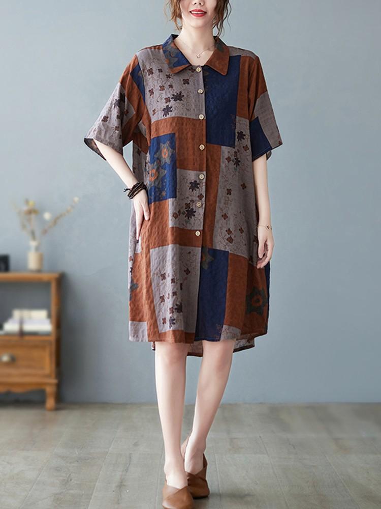 

Women's Blouses & Shirts Women Cotton Linen Long Arrival 2022 Summer Vintage Style Floral Pint Loose Comfortable Female Casual Tops B1800Wom, Green