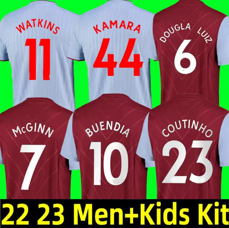 2022 2023 Aston Villaes Kamara soccer jersey 22 23 Home away Third BUENDIA McGINN EL GHAZI DOUGLAS LUIZ MINGS CASH Diego Carlos Football shirt me-image-793628548