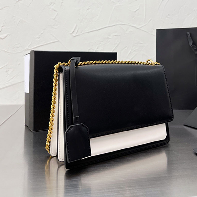 

Sunset Crossbody Bag Women Handbags Purse Golden Chain Interior Compartment Pocket Genuine Leather High Quality Flap Messenger Shoulder Bags Lady Wallets