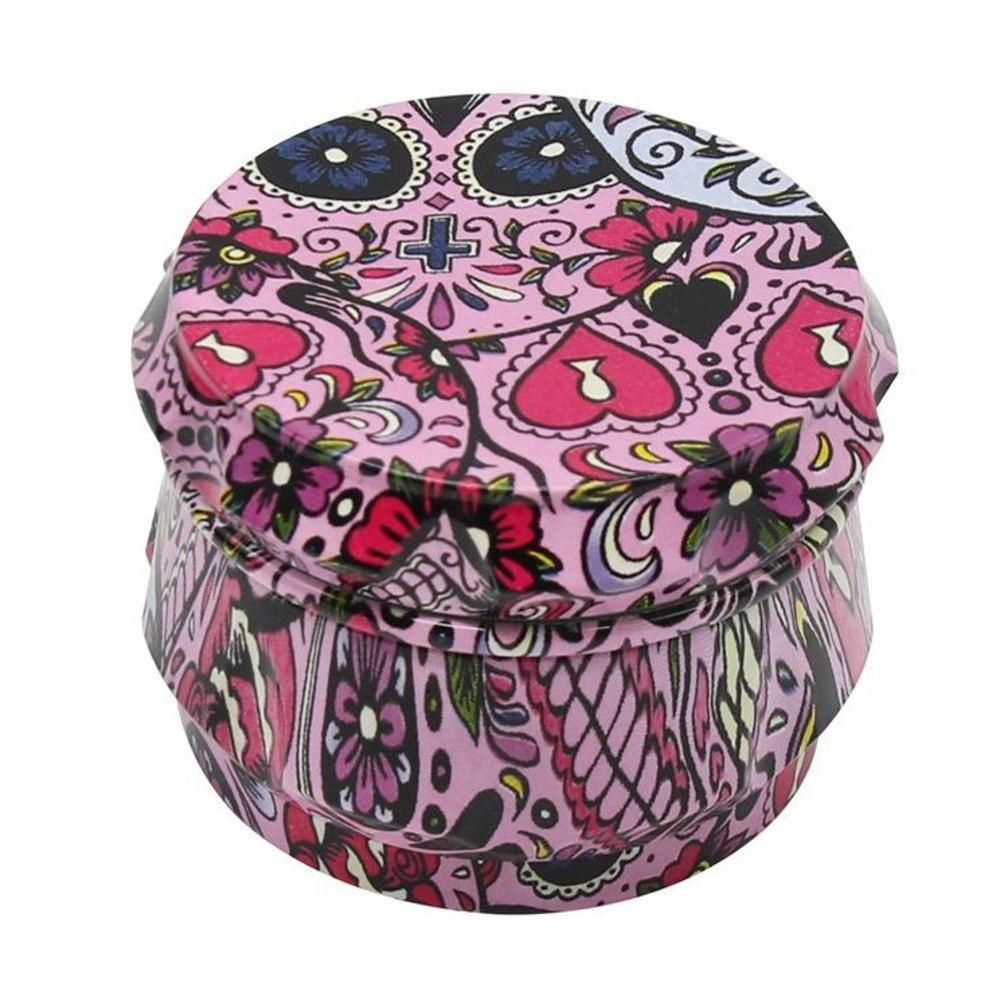 

Printing 63mm Herb Grinder Dry Herb Tobacco Grinder Zinc alloy Crusher Grinders With Cartoon Design 47mm High