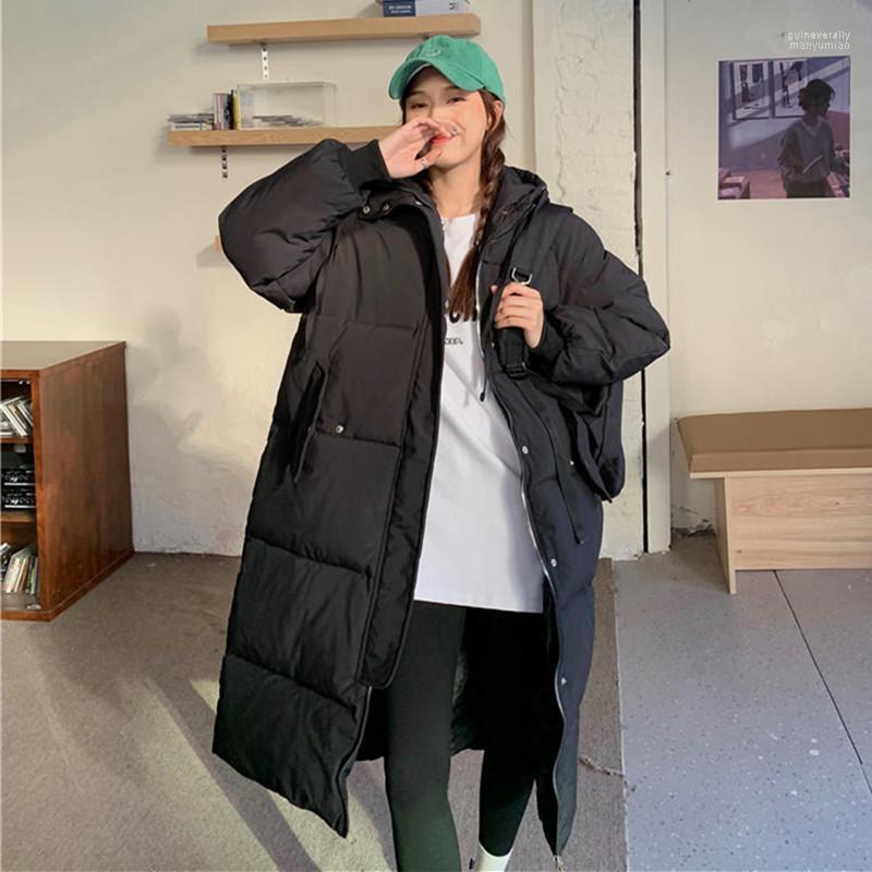 

Women's Down & Parkas Fashion Long Winter Jacket Women Clothes Loose Padded Black Cotton Coat Female Streetwear Warm Hooded Q4650 Guin22, Green parkas