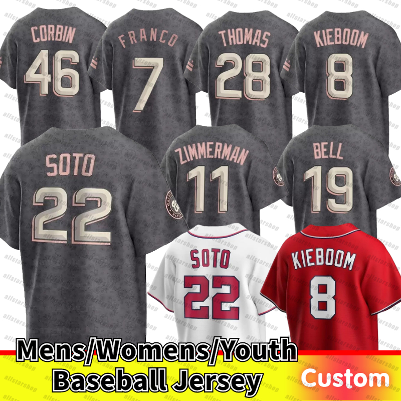 

2022 City Connect 22 Juan Soto Nationals Baseball Jerseys 7 Maikel Franco Sean Doolittle Nelson Cruz Josh Bell Yadiel Hernandez Erick Fedde 3 Alcides Escobar, Men(guo min)