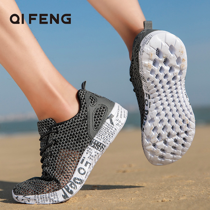 

Arrival Men Fashion Breathable Outdoor Sports Aqua Shoes Canyoneering Beach Walking Mesh Sneakers Water River Tracing 220616