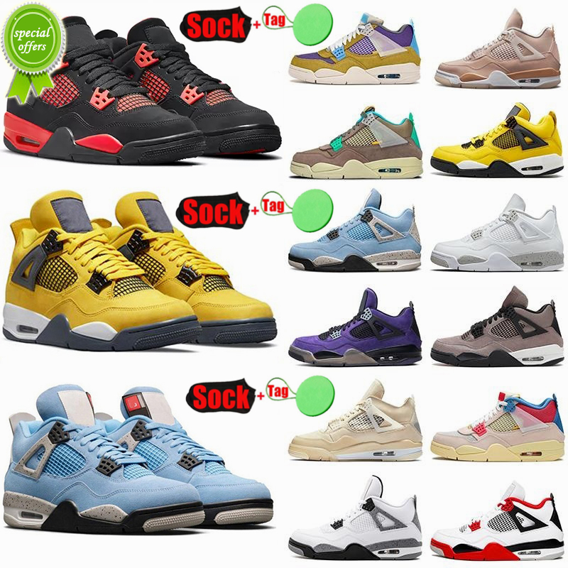 

Big Size 50 Mens Basketball Shoes 4 4s Jumpman University Blue White Oreo Fire Red Thunder Sail Cool Grey Black Cat Eur 48 49 US 14 15 16