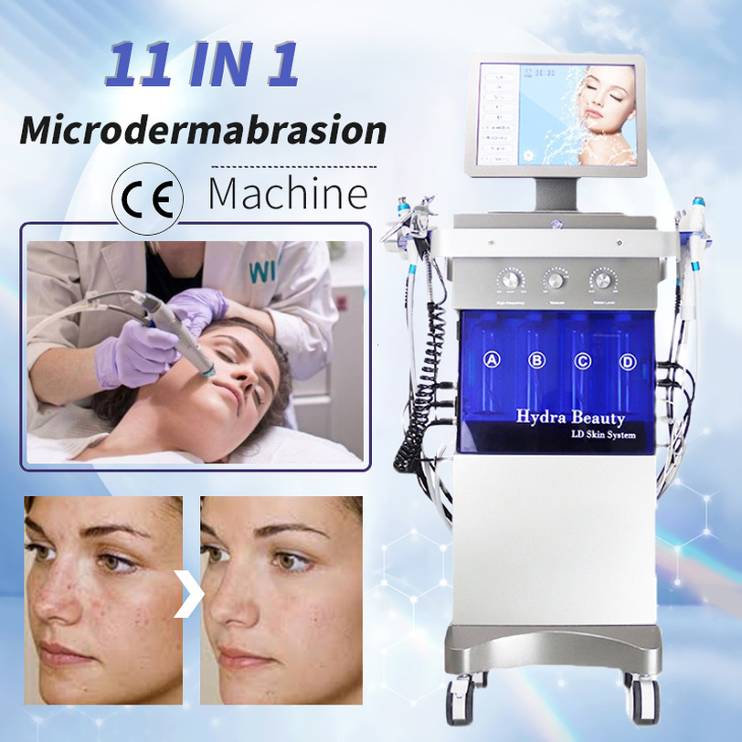 

11 In 1 Korean Model Hydar Facial Hydra Dermabrasion Rf Bio Microcurrent Sixpolar Radio Frequency Spa Machines Ce Dhl