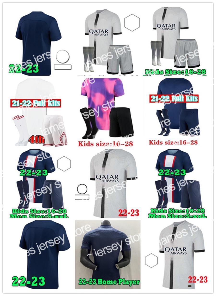 

New 21 22 23 MBAPPE PsGs STAR SPECIAL soccer jerseys 2022 2023 WIJNALDUM SERGIO RAMOS HAKIMI fourth Maillots de football VERRATTI third 4TH shir, 22 23 away+patch