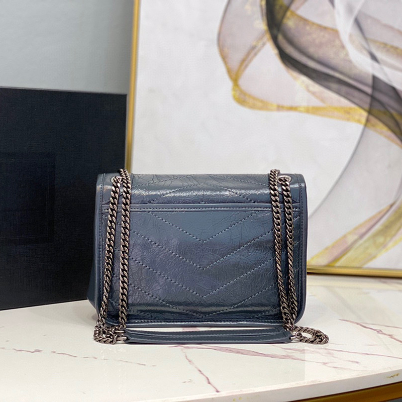 Luxury Crossbody High quality Niki Pale blue message bags Wholesale Envelope Handbags Woman Leather Bag Thread Restoring ancient ways Lady handbag C
