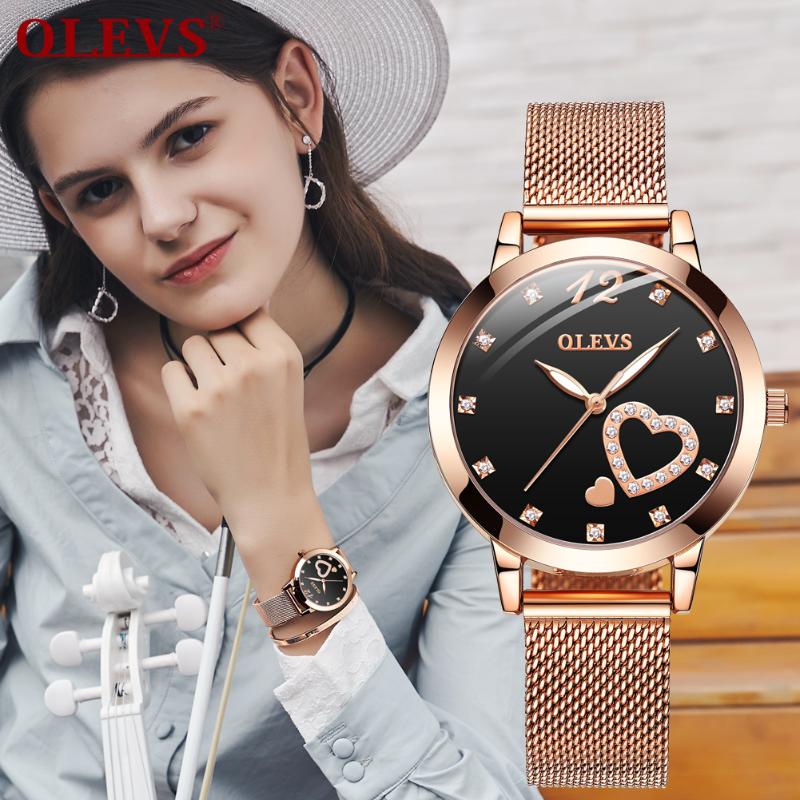 

Wristwatches Fashion Women Watches With Mesh Bracelet Top Brand Casual Luxury Dress Waterproof Wristwatch For Lady Zegarek Damski 5189Wristw, White