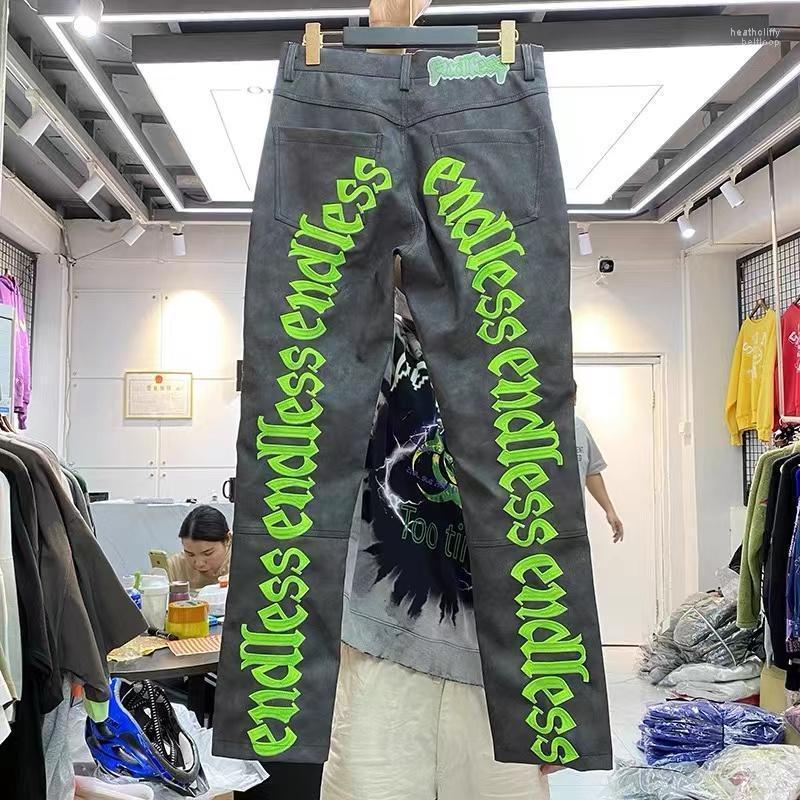 

Men's Pants Monogrammed Leather SlacksMen's Heat22, Green