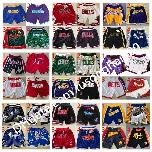 

''nba''Jerseys2021 Just Don Team Basketball Shorts Men Chinese Version Bear Wear Sport Pant With Pocket Zipper Sweatpants Hip Pop Red Blu, As photo